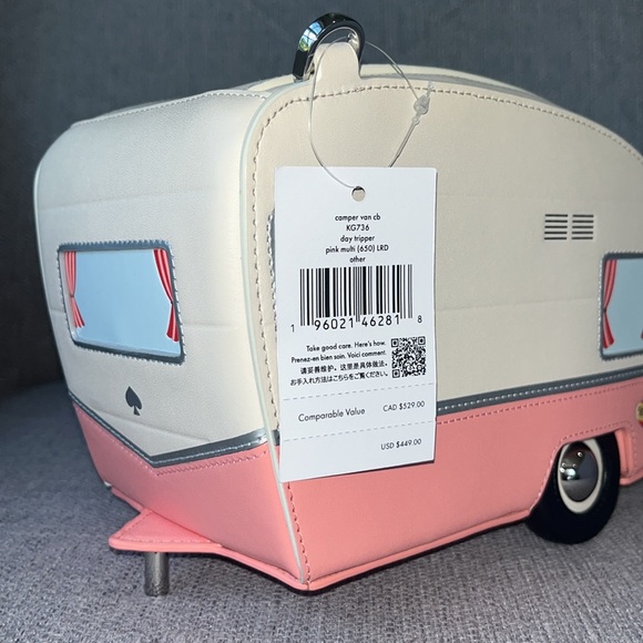 ♠️kate spade Day Tripper Camper Van Crossbody Bag, Pink NWT - Picture 15 of 16